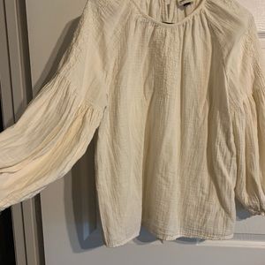 Universal thread cream colored Boho style blouse